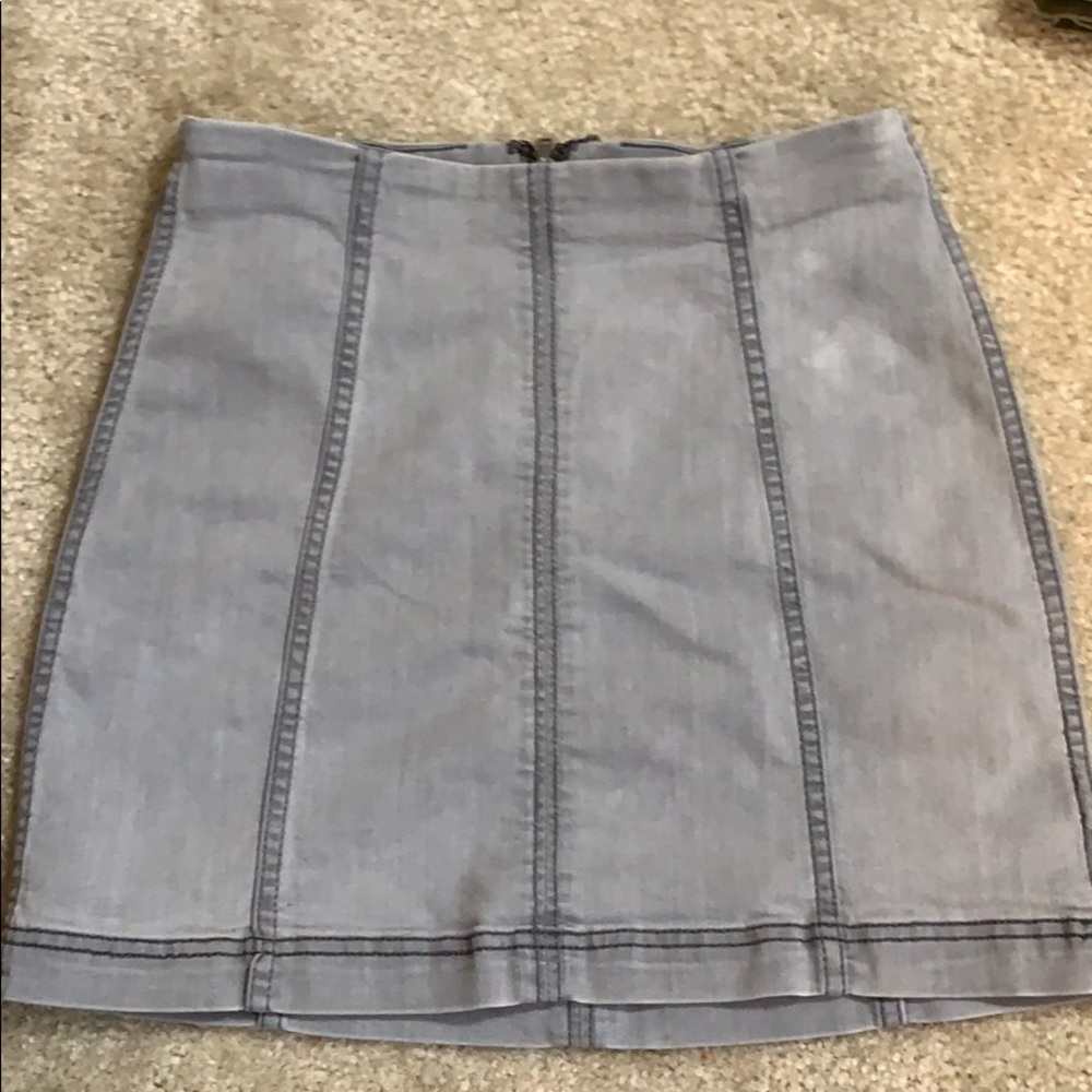 Free People Grey Mini Skirt